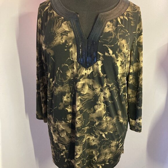 Dana Buchman Tunic Top, EUC, Size L - Picture 1 of 12